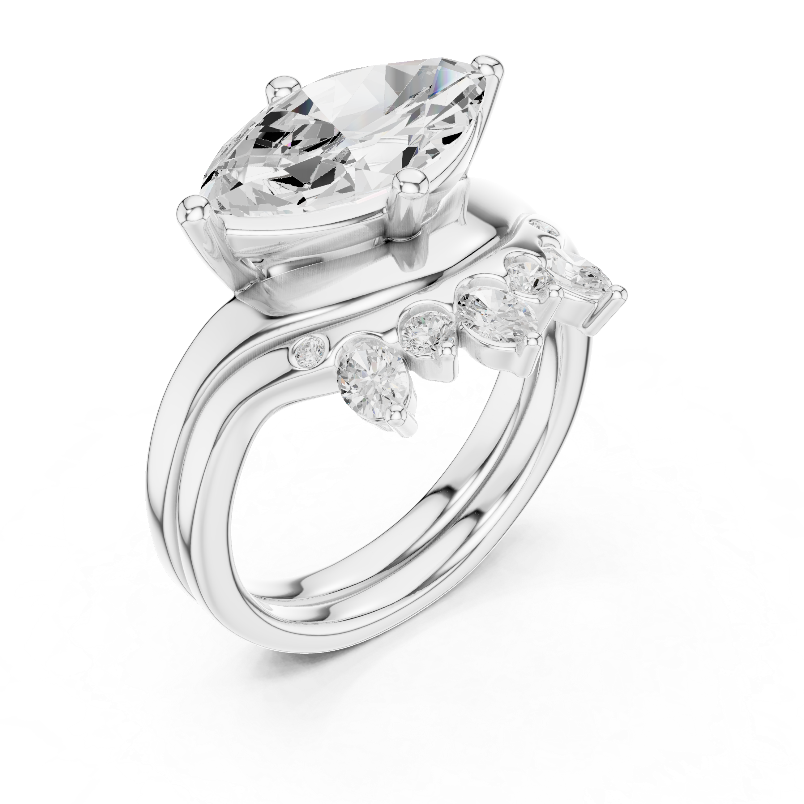 Marquise Crown Ring DDLR-444