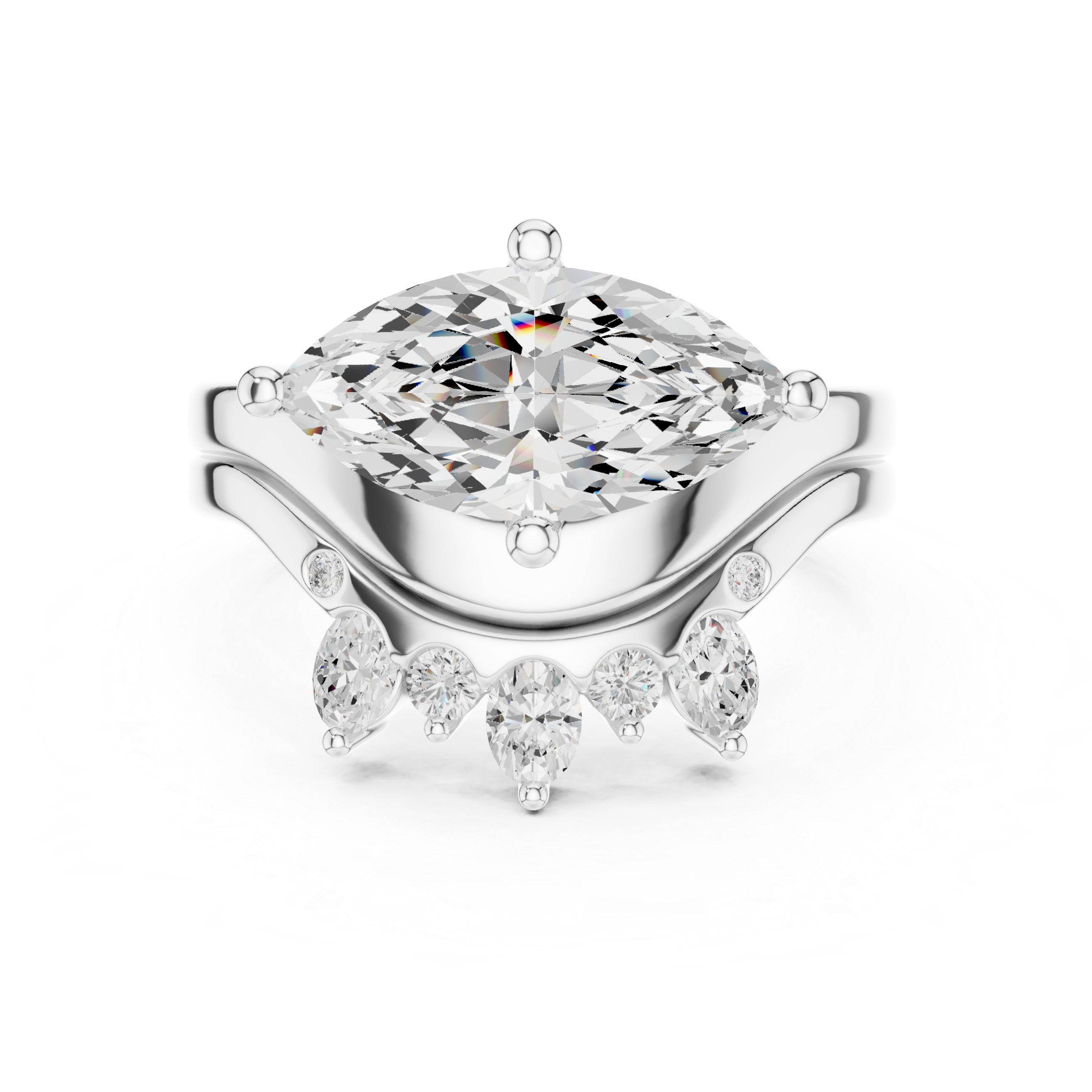Marquise Crown Ring DDLR-444