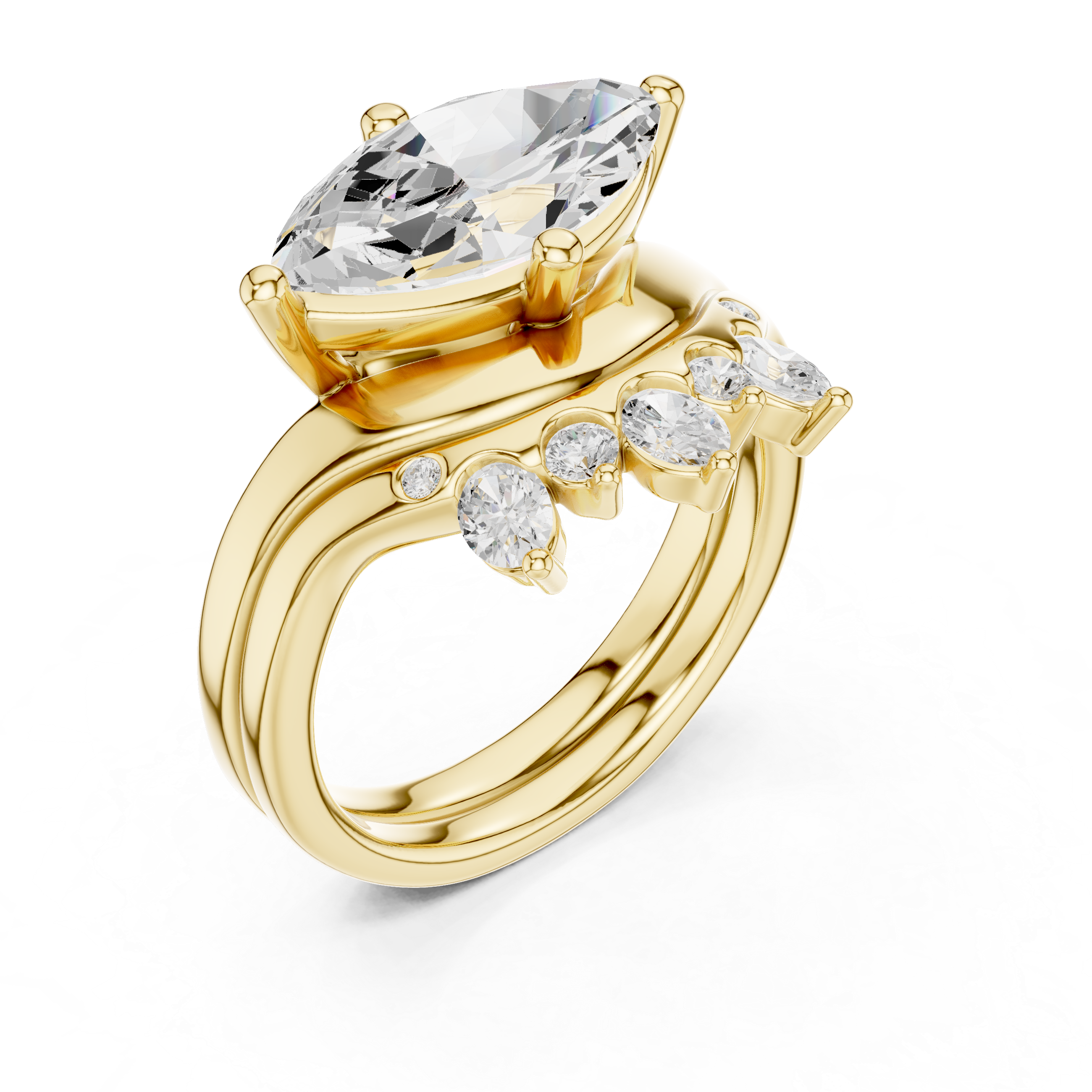 Marquise Crown Ring DDLR-444