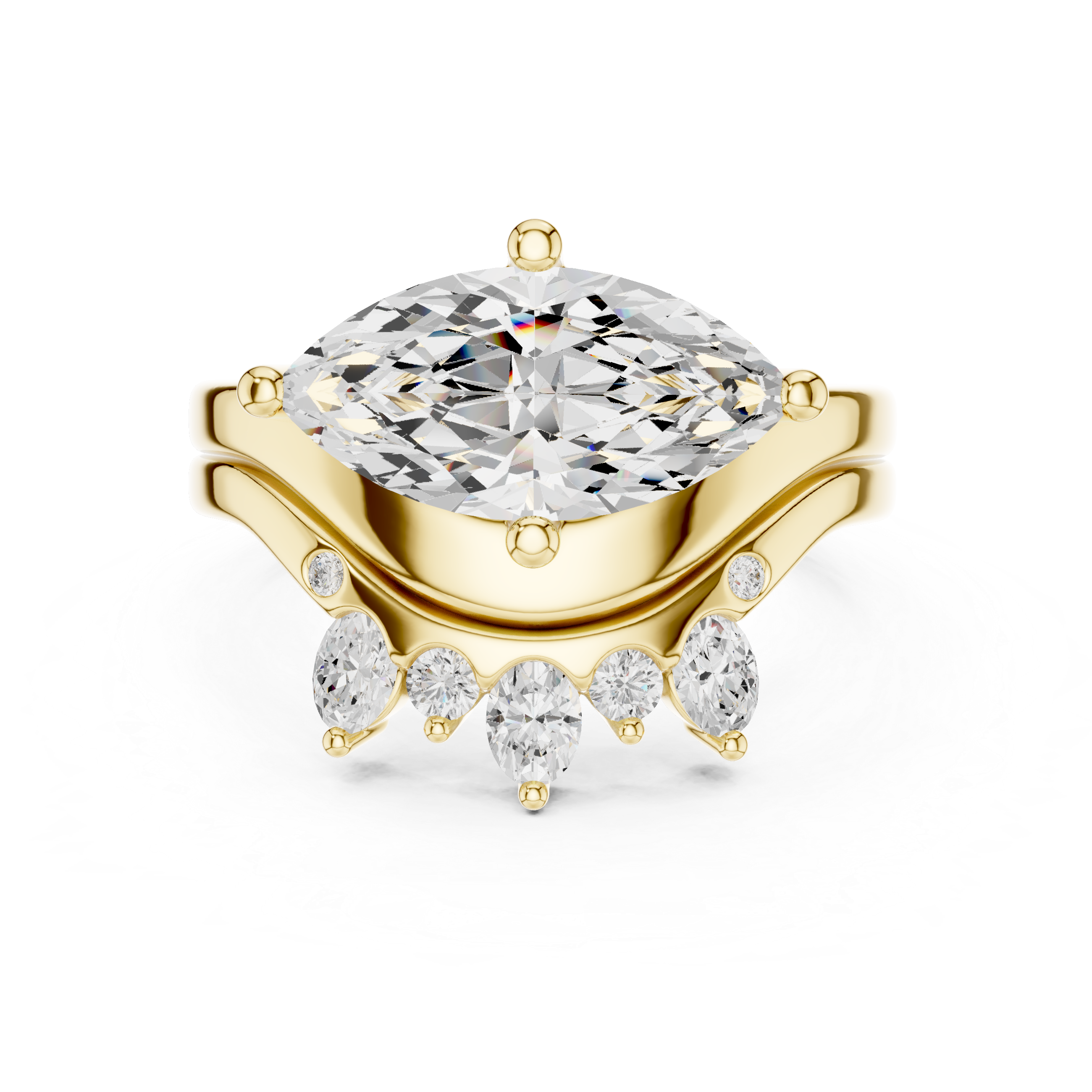 Marquise Crown Ring DDLR-444