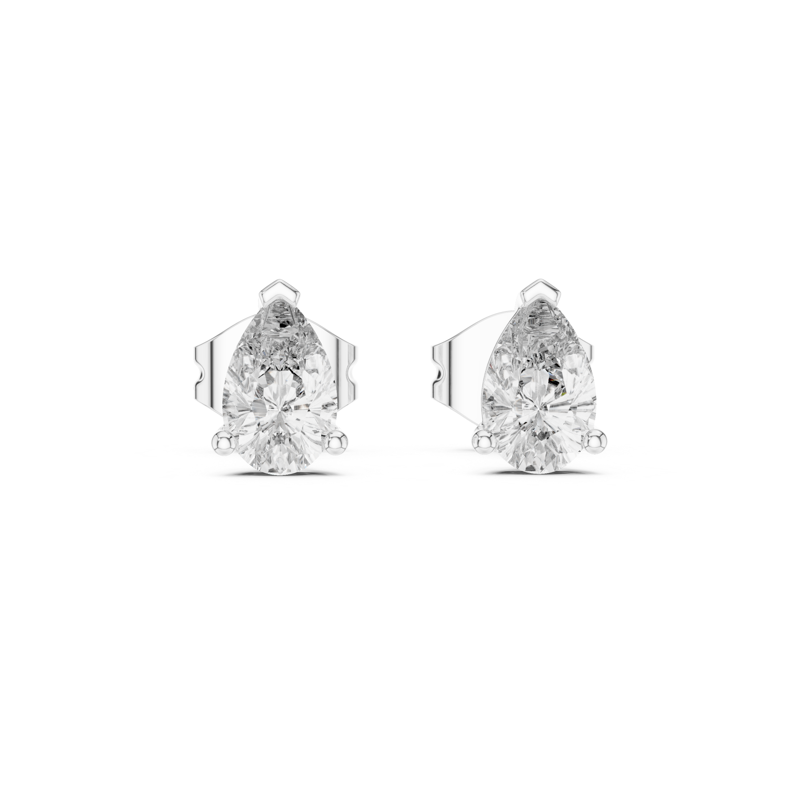 Lustre Pear Studs GER-0359