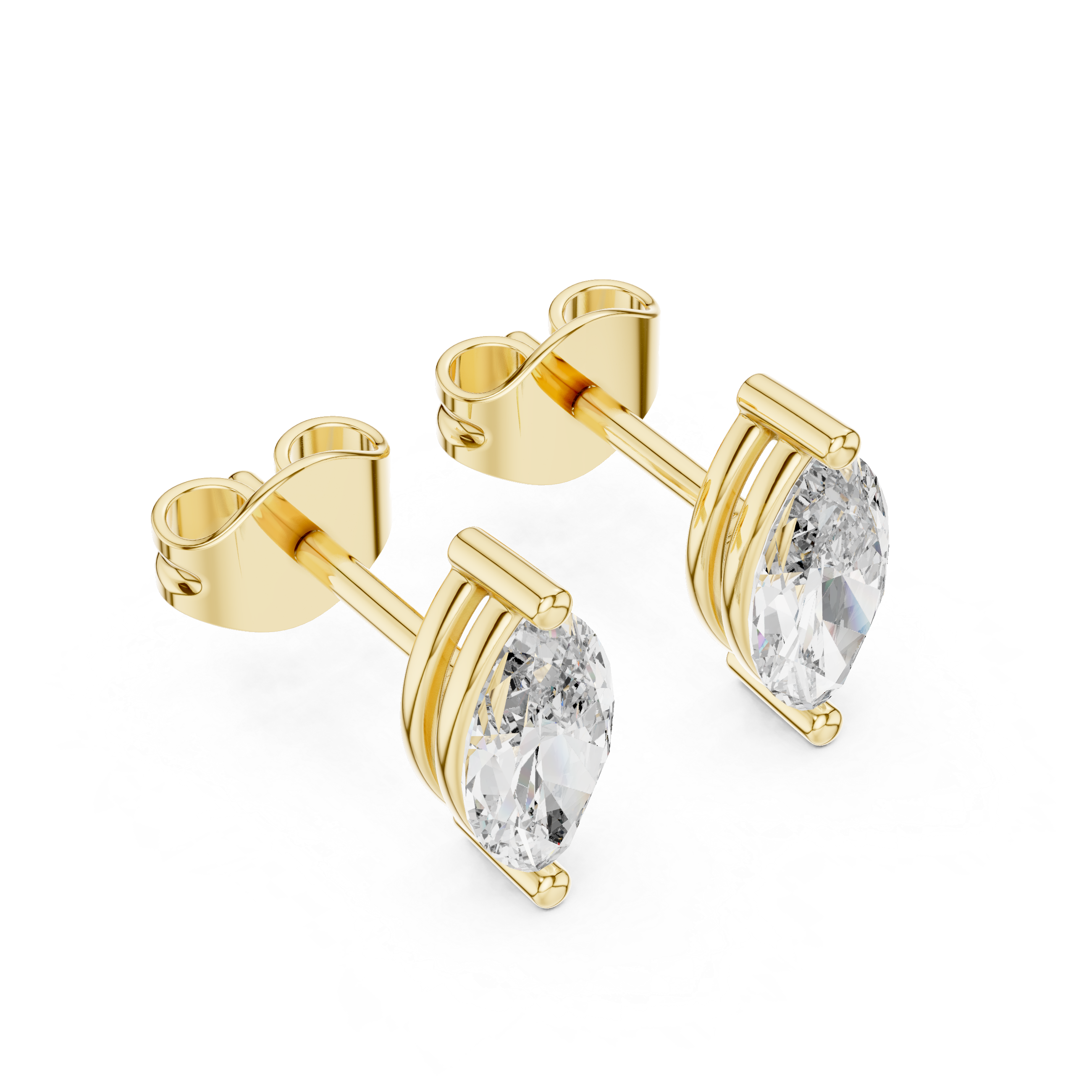 Marquise Crest Studs GER-0378