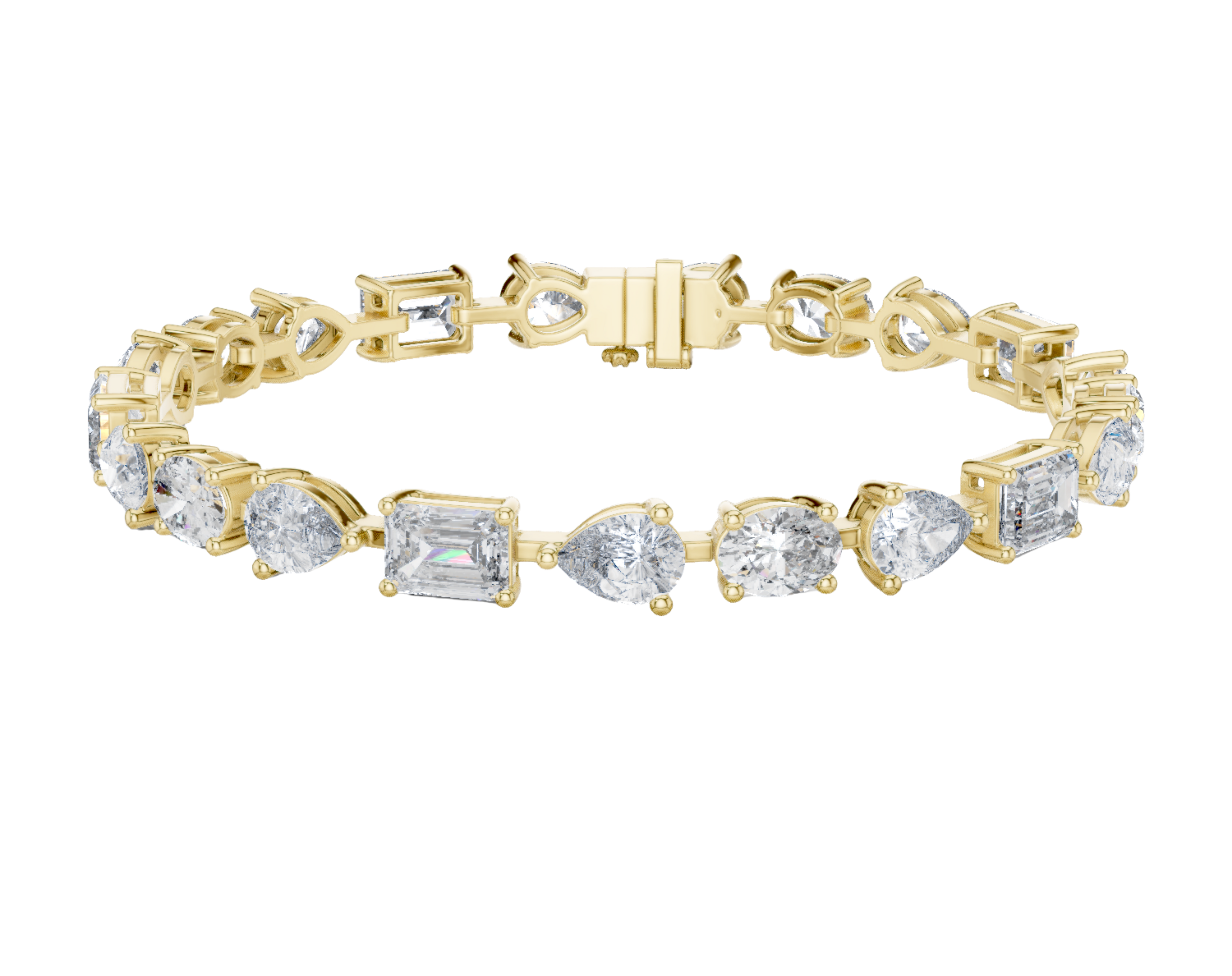 Mixed Cut Bracelet GLBR-0035