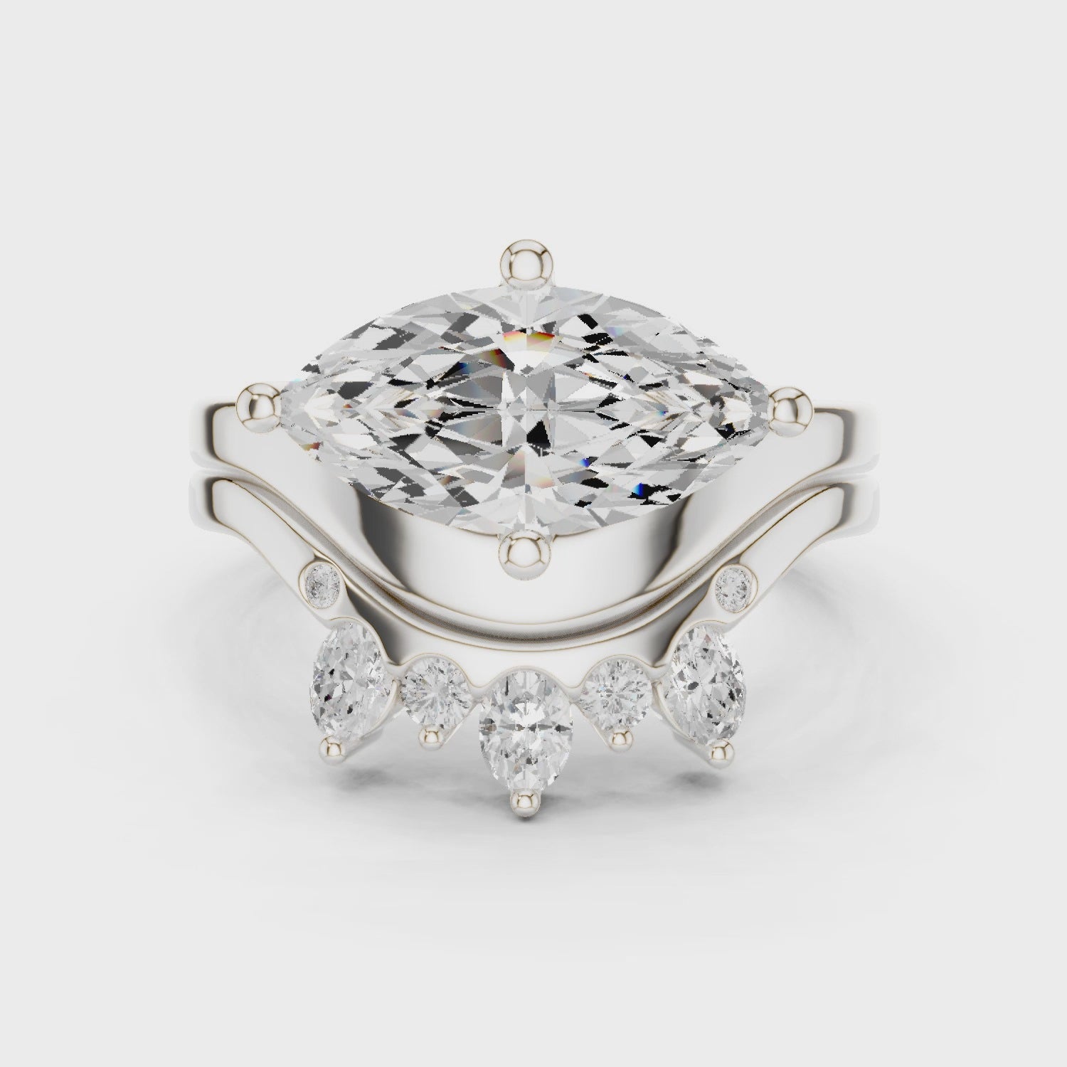 Marquise Crown Ring DDLR-444