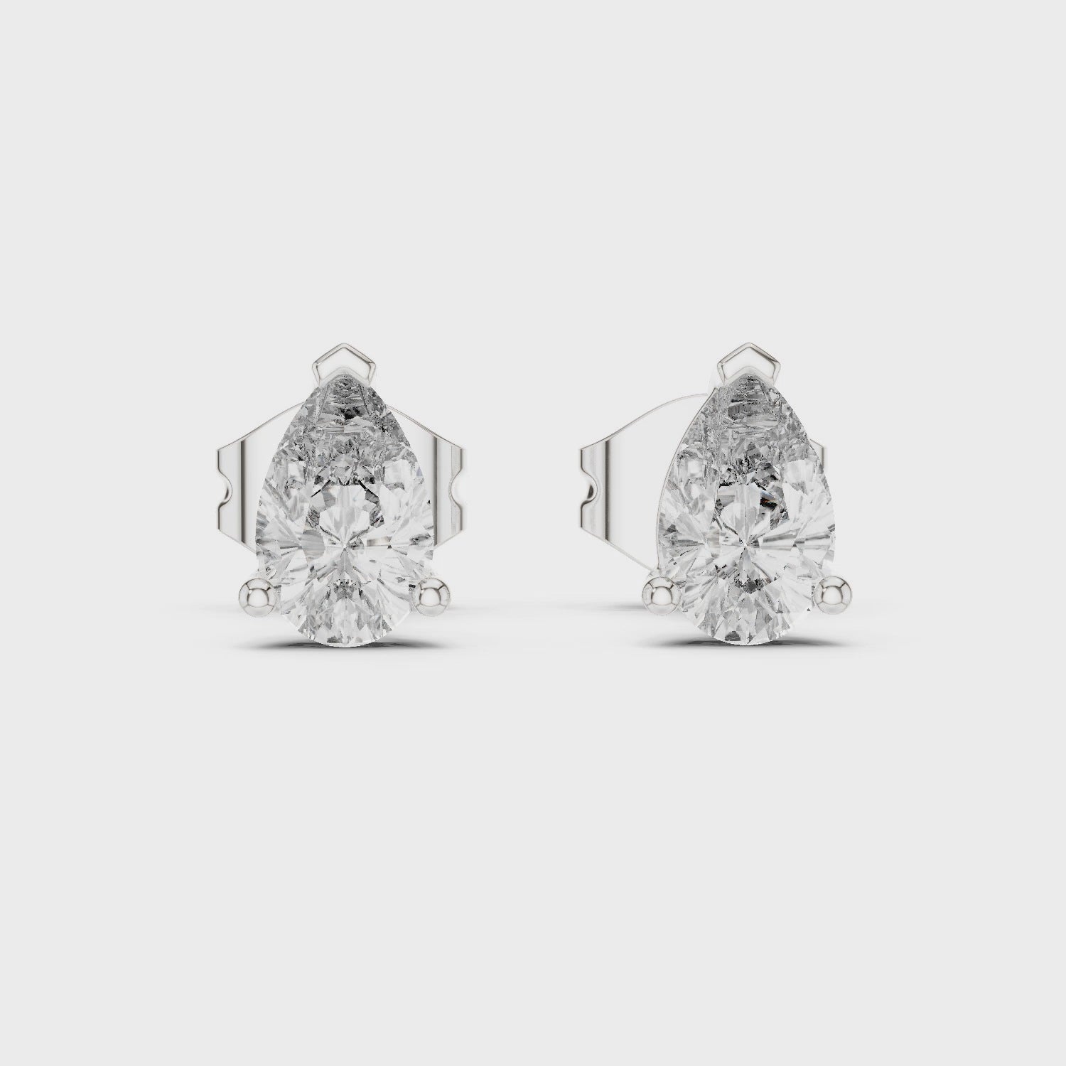 Lustre Pear Studs GER-0359